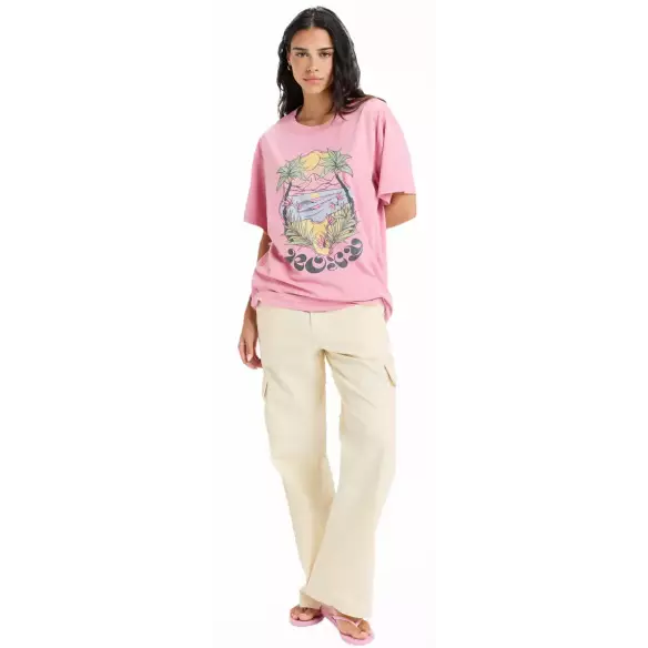 Camisa Roxy Sunny Oversize Orchid Smoke