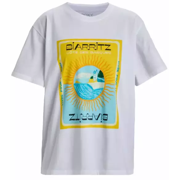 Camiseta Roxy Atlas Bright White Biarritz