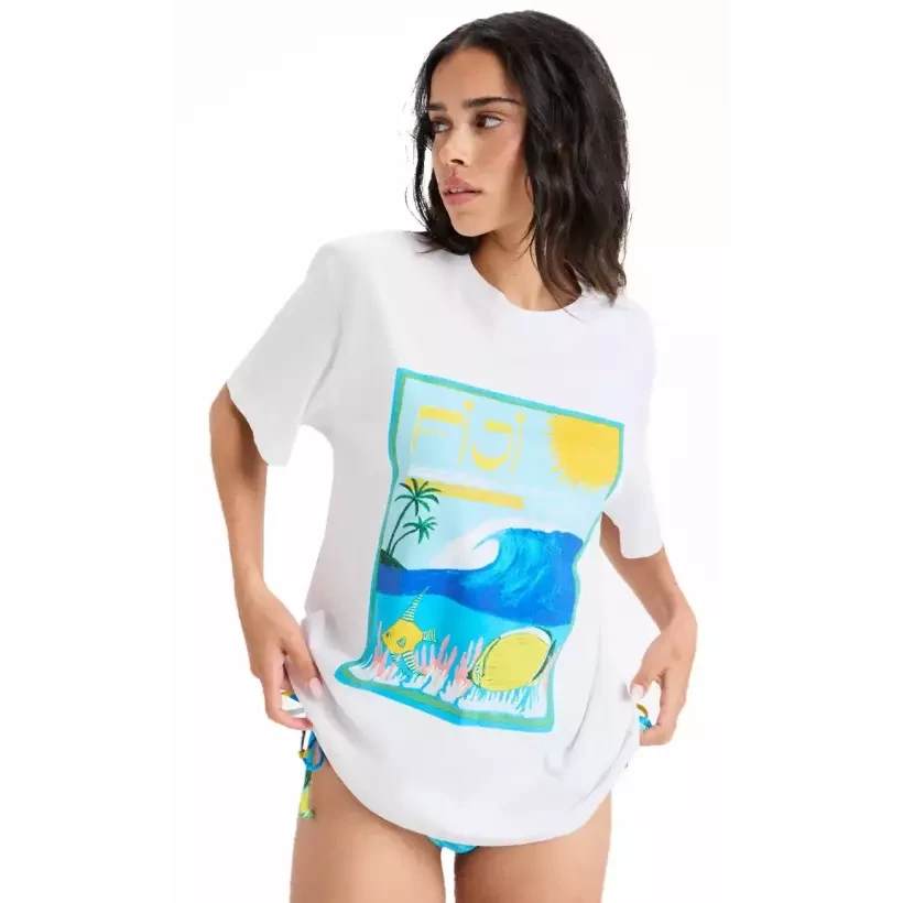 T-Shirt Roxy Atlas Bright White Fiji