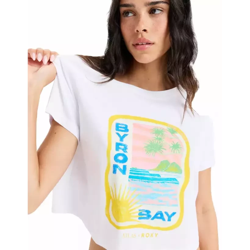 Camisa Roxy Atlas Bright White Byron Bay