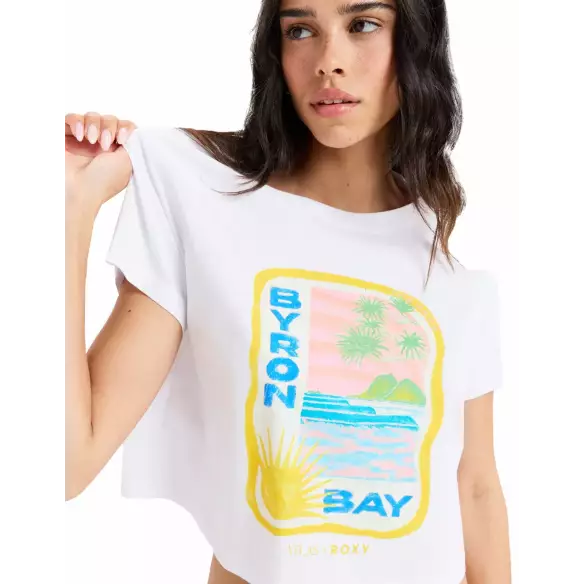 Camiseta Roxy Atlas Bright White Byron Bay