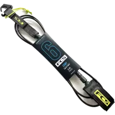 Leash de surf FCS Comp Essential Coal Lime 2