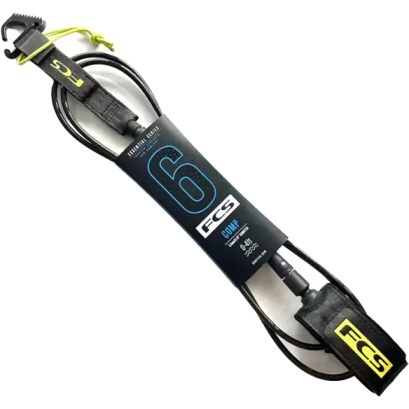 FCS Comp Essential leash Coal Lime