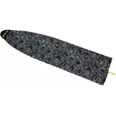 FCS Strech cover Funboard Monogram Coal/Lime
