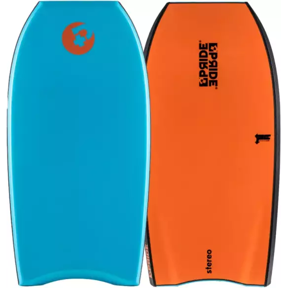 Bodyboard Pride Stereo PE HD Recycled Aqua Blue/ Orange