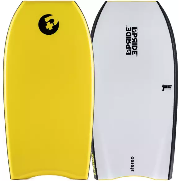 Bodyboard Pride Stereo PE HD Recycled Yellow/ White Bodyboard Pride Stereo PE HD Recycled Yellow/ White