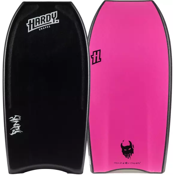 Bodyboard Hardy Shapes Punk Anarchy Mini Quad Kinetic PP Black/Pink
