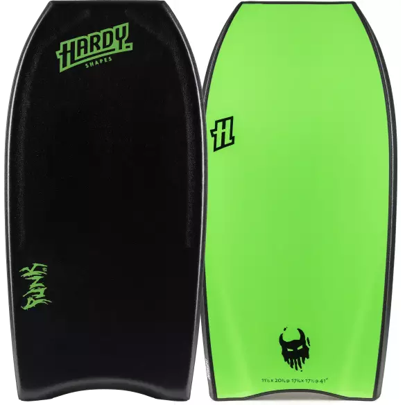 Planche de bodyboard Hardy Shapes Punk Anarchy NRG+HD Black/Fluro G...