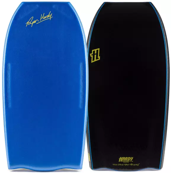 Planche de bodyboard Hardy Shapes Ryan Hardy Pro Kinetic PP Bat Tai...