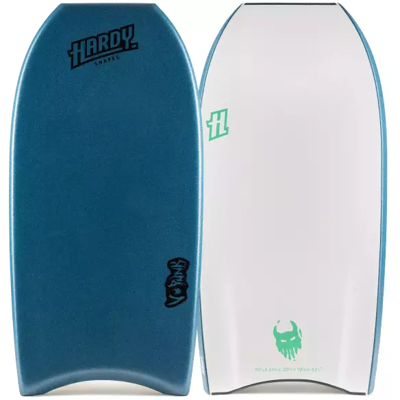 Prancha de bodyboard Hardy Shapes V-Punk Sea Green/White