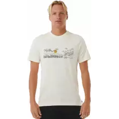 Rip Curl T-Shirt Up The Line Bone