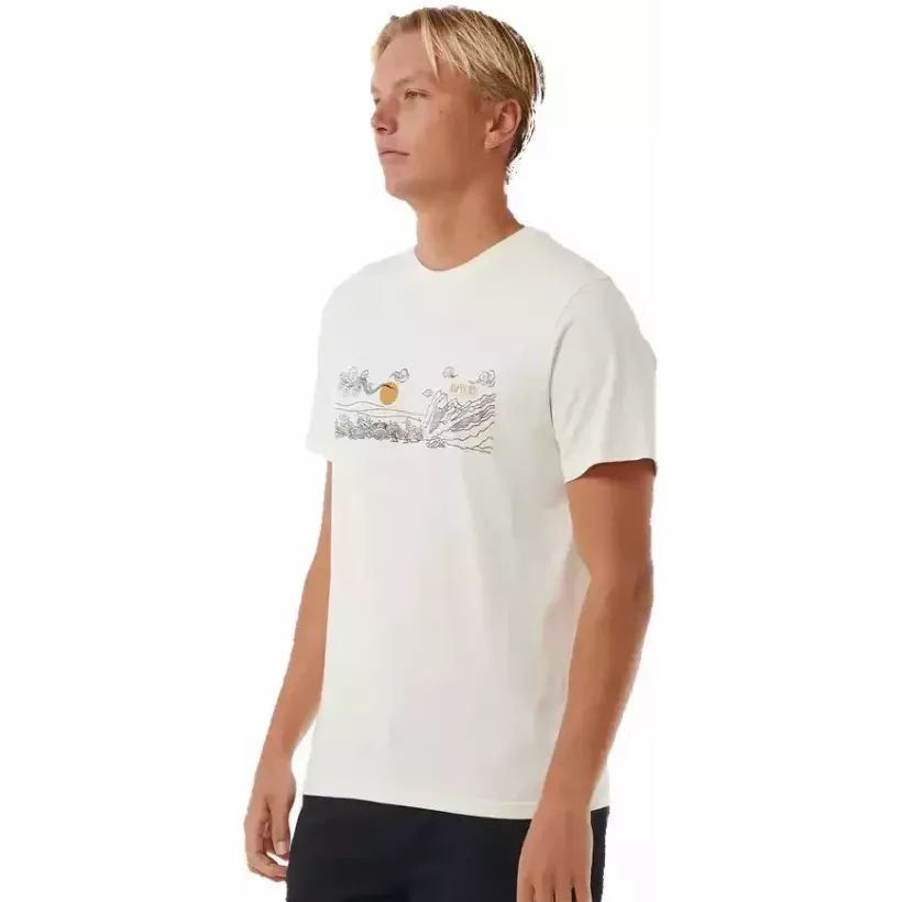 Rip Curl T-Shirt Up The Line Bone
