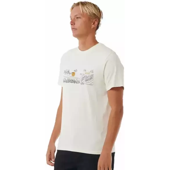 T-Shirt Rip Curl Surf Up The Line Bone