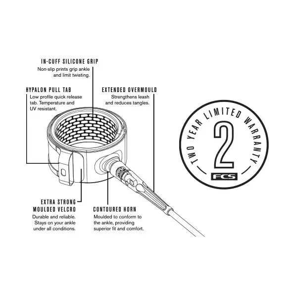 FCS Leash All Round Essential eco green