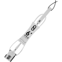 Slater Designs Comp Leash White
