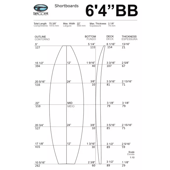 Schuim Teccel Shortboard