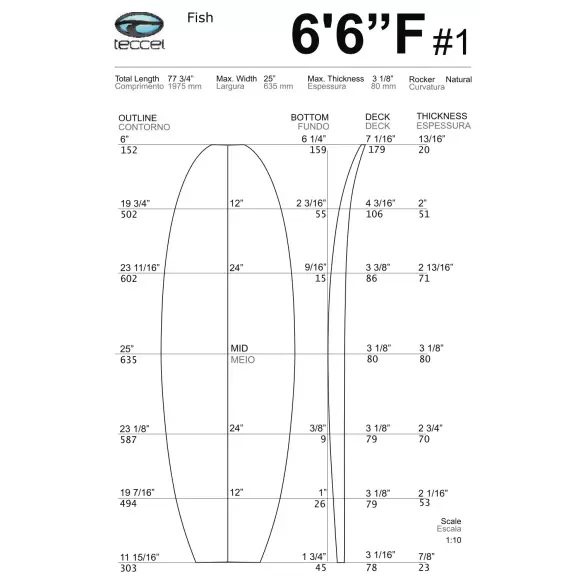 Prancha de foam Teccel Fish