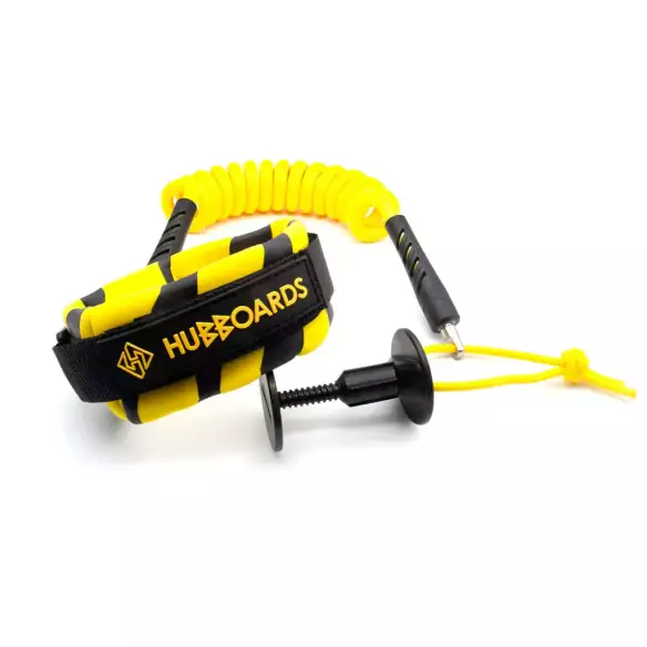 Leash für bodyboard Hubboards bizeps Yellow/Black