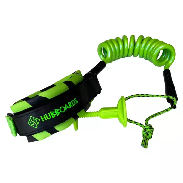 Leash de bodyboard Hubboards biceps XL Lime