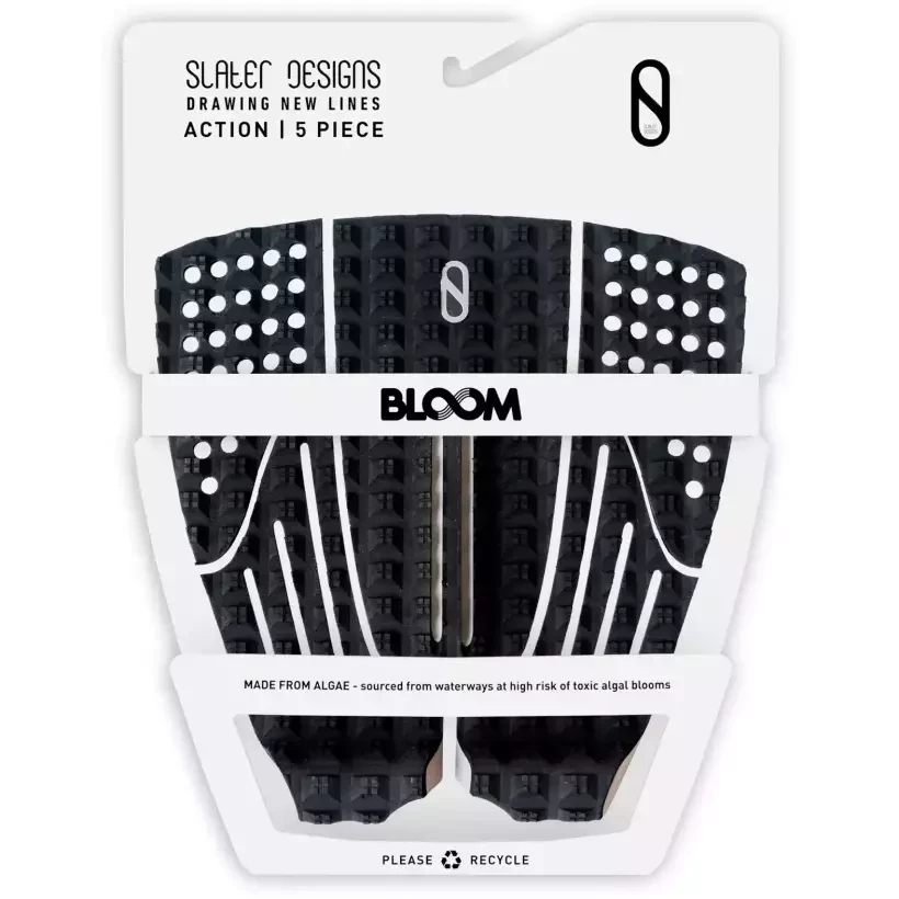 Grip de surf Slater Designs Action Pad 5 Piezas Black/Grey