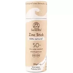 Stick solaire Suntribe Natural Zinc SPF50 White