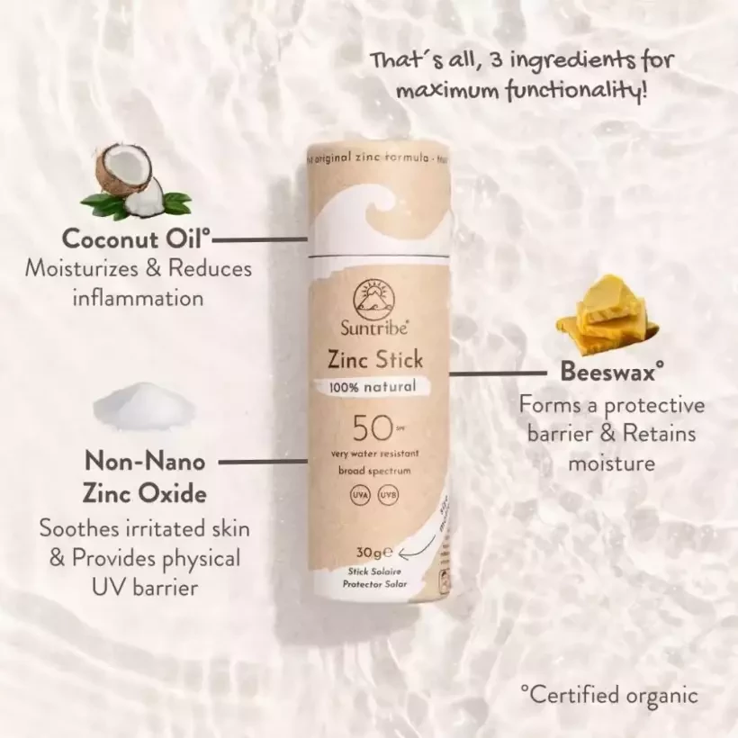 Sun protector Suntribe Natural Zinc SPF50 Tinted