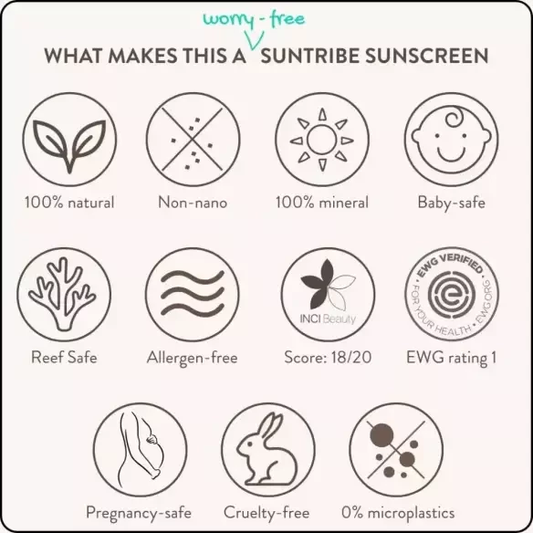 Sun protector Suntribe Natural Zinc SPF50 Blue Sun protector Suntribe Natural Zinc SPF50 Blue