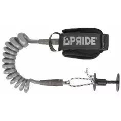 Pride Bodyboard Leash Stretchfit biceps Silver 8mm