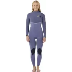Muta surf Rip Curl E-Bomb women 4/3mm Zip Free Grey Blue