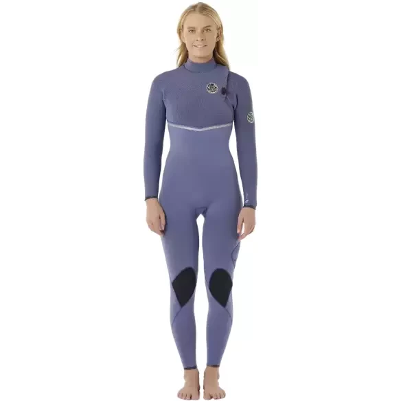 Wetsuit Rip Curl E-Bomb women 4/3mm Zip Free Grey Blue