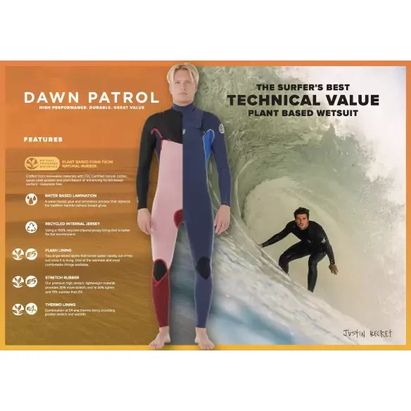 Fato Surf Rip Curl Dawn Patrol 4/3mm CZ Electric Cobalt