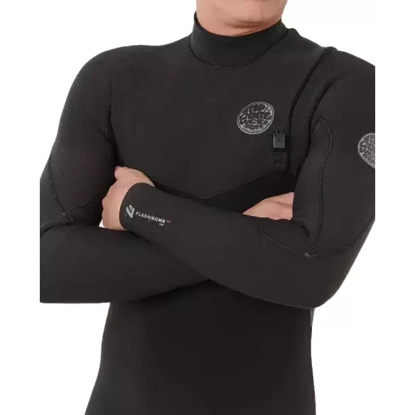 Traje de neopreno Rip Curl Flash-Bomb 5/3mm Zip Free Black
