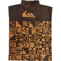 Poncho Quiksilver Hoody Towel Almond Desert Checker 2