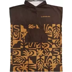 Poncho Quiksilver Hoody Towel Almond Desert Checker