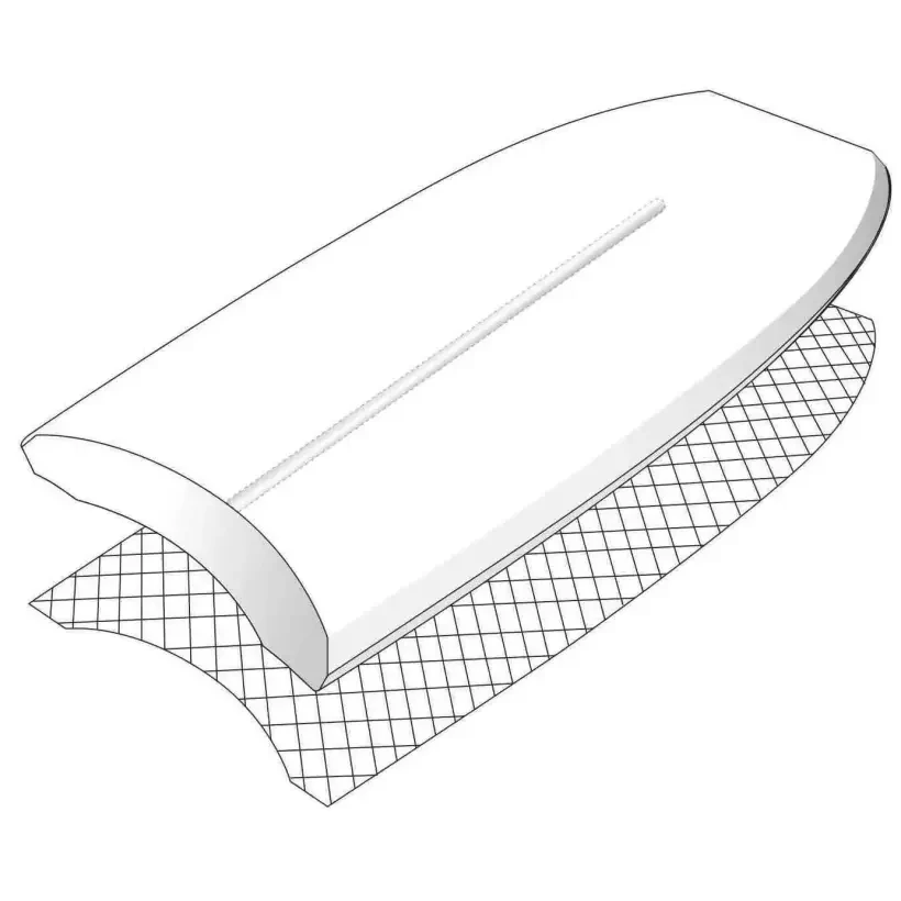 Planche de bodyboard NMD Ben Player X4 Mini Quad K19 PP Grey/Dark Grey