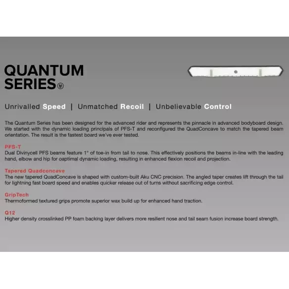 Prancha de bodyboard NMD Ben Player Quantum Wifly K19 PP Deep Sea G...