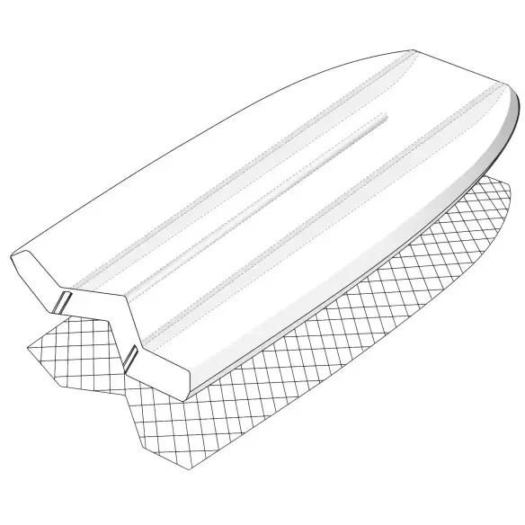 Tabla de bodyboard NMD Ben Player Quantum Wifly K19 PP Deep Sea Gre...