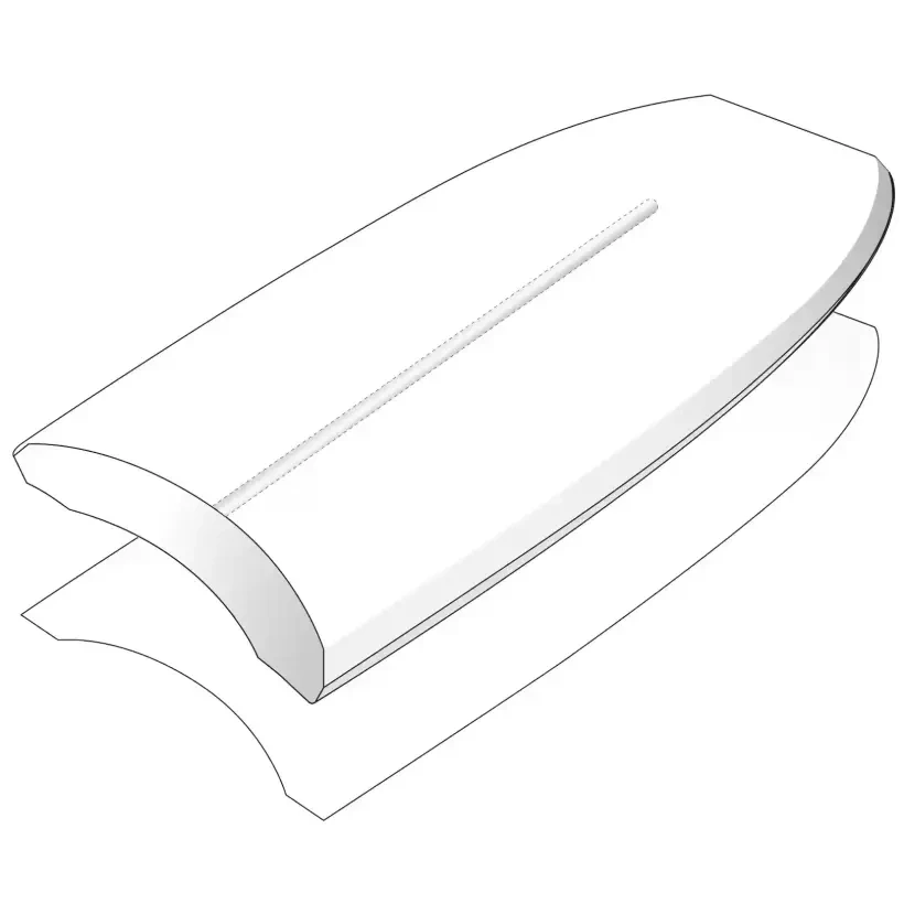 Planche de bodyboard NMD Njoy Aqua/Coral Red