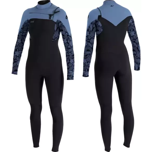 Muta da surf ONeill Epic delle Donne 4/3mm CZ Black/Stormy Palm/Fad...
