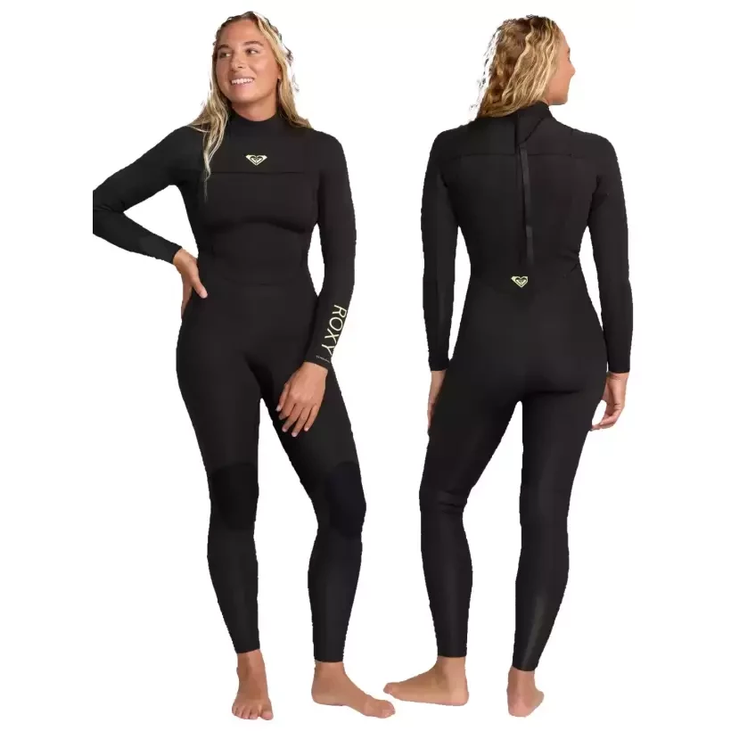 Fato Surf Roxy Prologue + Women Flat lock 3/2mm Black