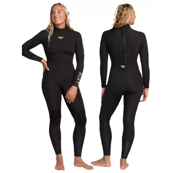 Fato Surf Roxy Prologue + Women Flat lock 3/2mm Black