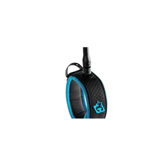 Creatures Reliance Pro Surfboard Leash Black Cyan