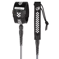 Surf Leash Creatures SuperLite Pro Black White Chex 2