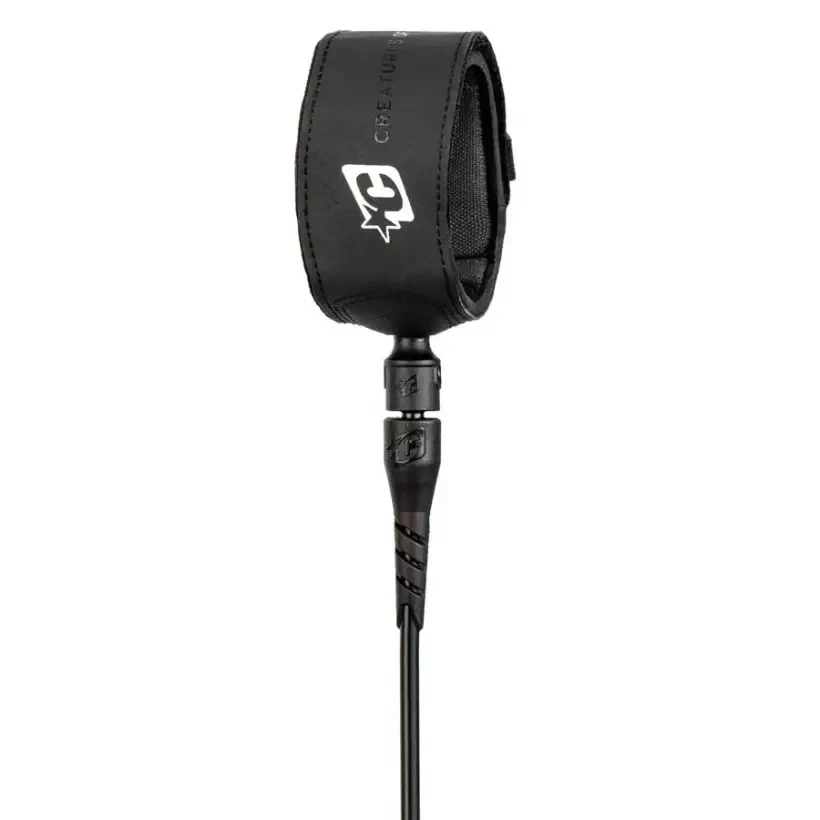 Creatures SuperLite Pro Surfboard Leash Black Silver