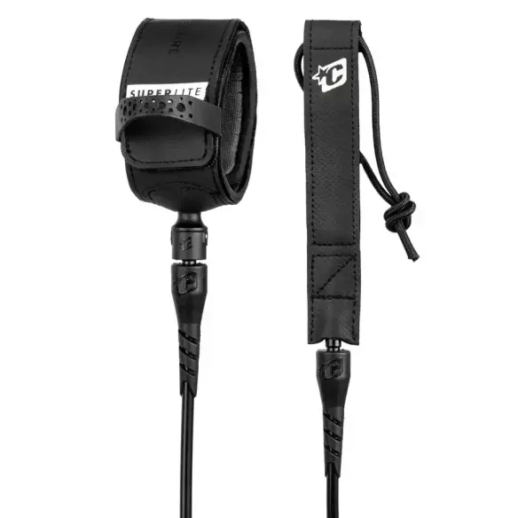 Leash de surf Creatures SuperLite Pro Black Silver