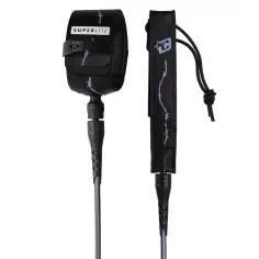 Creatures SuperLite Pro Surfboard Leash Black Purple Haze Barbered ... 2