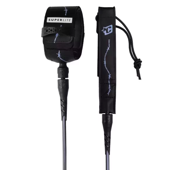 Leash surf-Creatures SuperLite Pro Black Purple Haze Barbered Wire