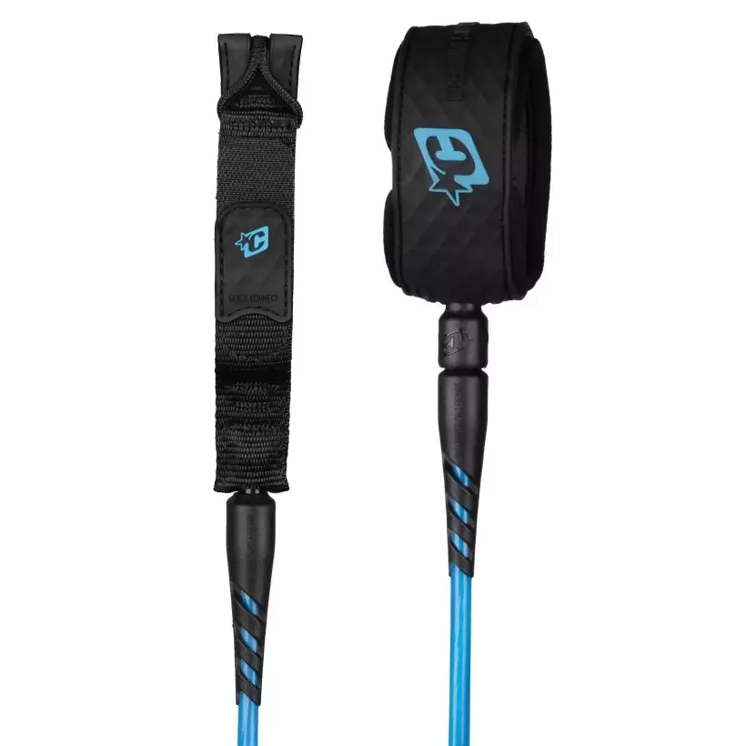 Leash surf-Creatures Reliance 2.0 Medium Duty Cyan Twist Black
