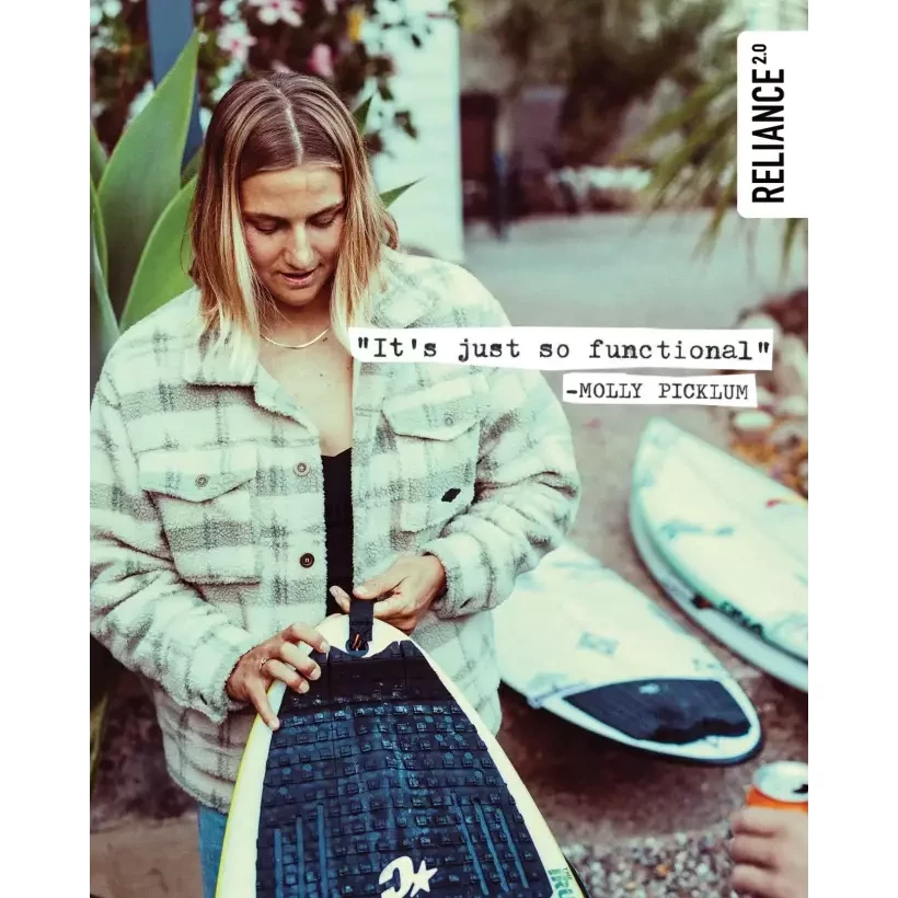 Leash de surf Creatures Reliance 2.0 Standard Duty Hi-Vis Cyan Twis...