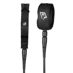 Leash de surf Creatures Reliance 2.0 Standard Duty Hi-Vis Black Silver